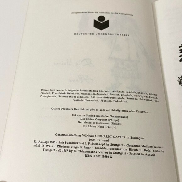 Vtg 1980 Die Kleine Hexe Otfried Preussler Hardcover German Book - Picture 11 of 16